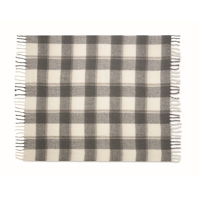 Karierte Mohair-Decke