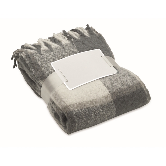 Karierte Mohair-Decke