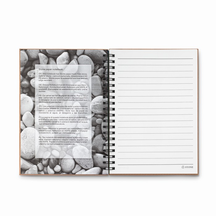 Mineralpapier Notizbuch