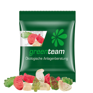 Minitüte, 15 g, kompostierbare Folie transparent, Trolli Weihnachtsmischung