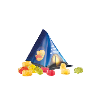 Fruchtgummi Tetraeder, Folie transparent, Trolli Premium Bärchen,