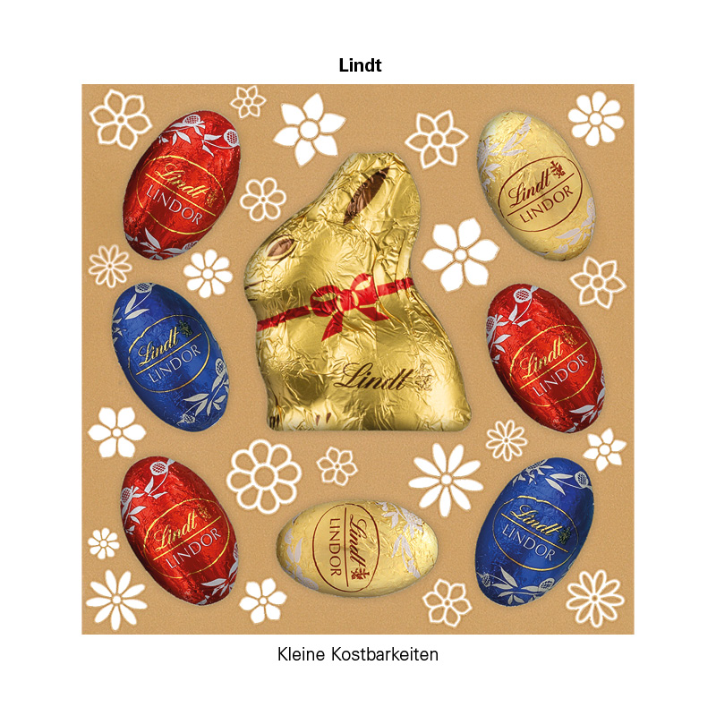Lindt Präsent im Werbeschuber "Weihnachtsmütze", Lindt Mini Pralinés