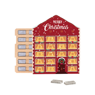 Täfelchen Adventskalender Haus ECO, Napolitain in Pergaminpapier