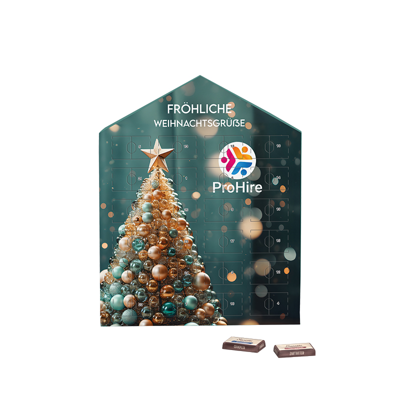 Täfelchen Adventskalender Haus, Sarotti Schokoladen-Täfelchen