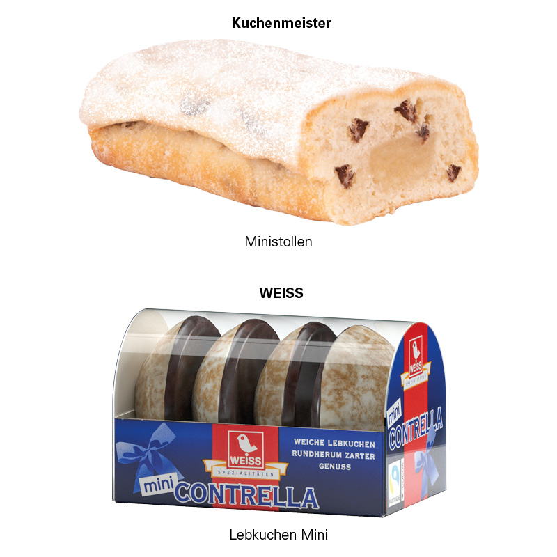 3D-Präsent Transporter, WEISS 4er Lebkuchen Mini