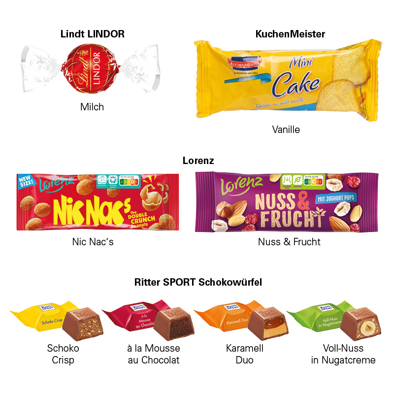 3D-Präsent Schiff, Lorenz Nuss & Frucht