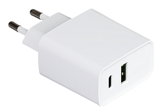 Ladegerät mit 20W Power Delivery und Quick Charge für USB Typ A und Typ C
