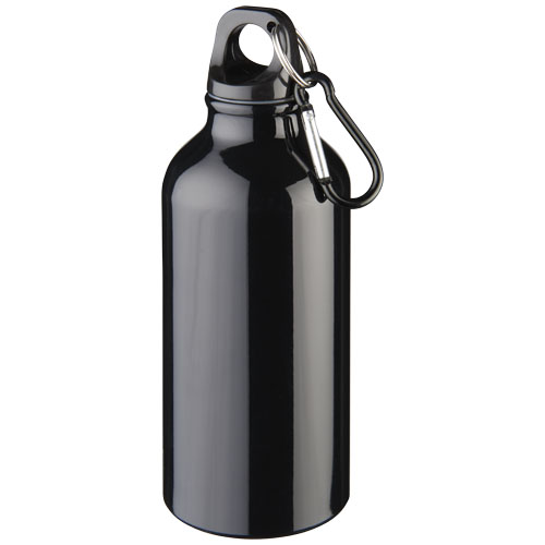 Oregon 400 ml RCS-zertifizierte Trinkflasche aus recyceltem Aluminium mit Karabinerhaken
