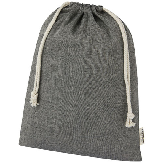 Pheebs 150 g/m² GRS Zuziehbeutel aus Recyclingbaumwolle groß 4 l