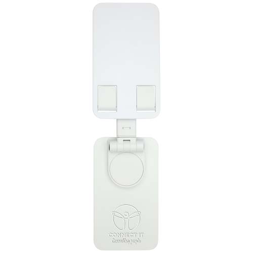 Alhena Klappbare Smartphonehalterung aus recyceltem Kunststoff mit Metallständer für den Schreibtisch