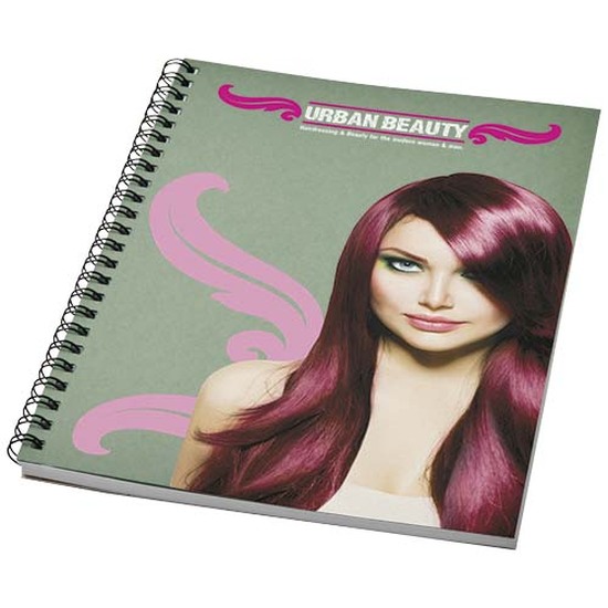 Desk-Mate® A5 recyceltes farbiges Notizbuch mit Spiralbindung