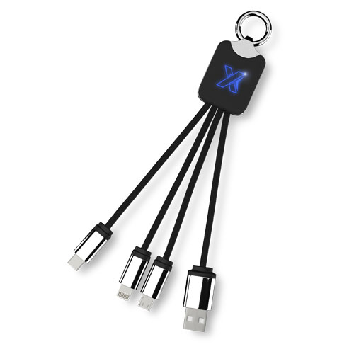 SCX.design C15 Quatro Ladekabel mit Leuchtlogo