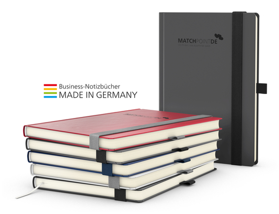 Notizbuch Vision-Book Creme Bestseller A5, rot inkl. Kupferprägung