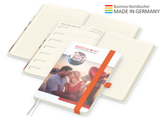 Buchkalender Match-Hybrid Creme Bestseller, Cover-Star gloss, orange
