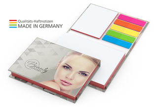 Kombi-Set Prag White Bestseller Bookcover gloss-individuell, Farbschnitt rot