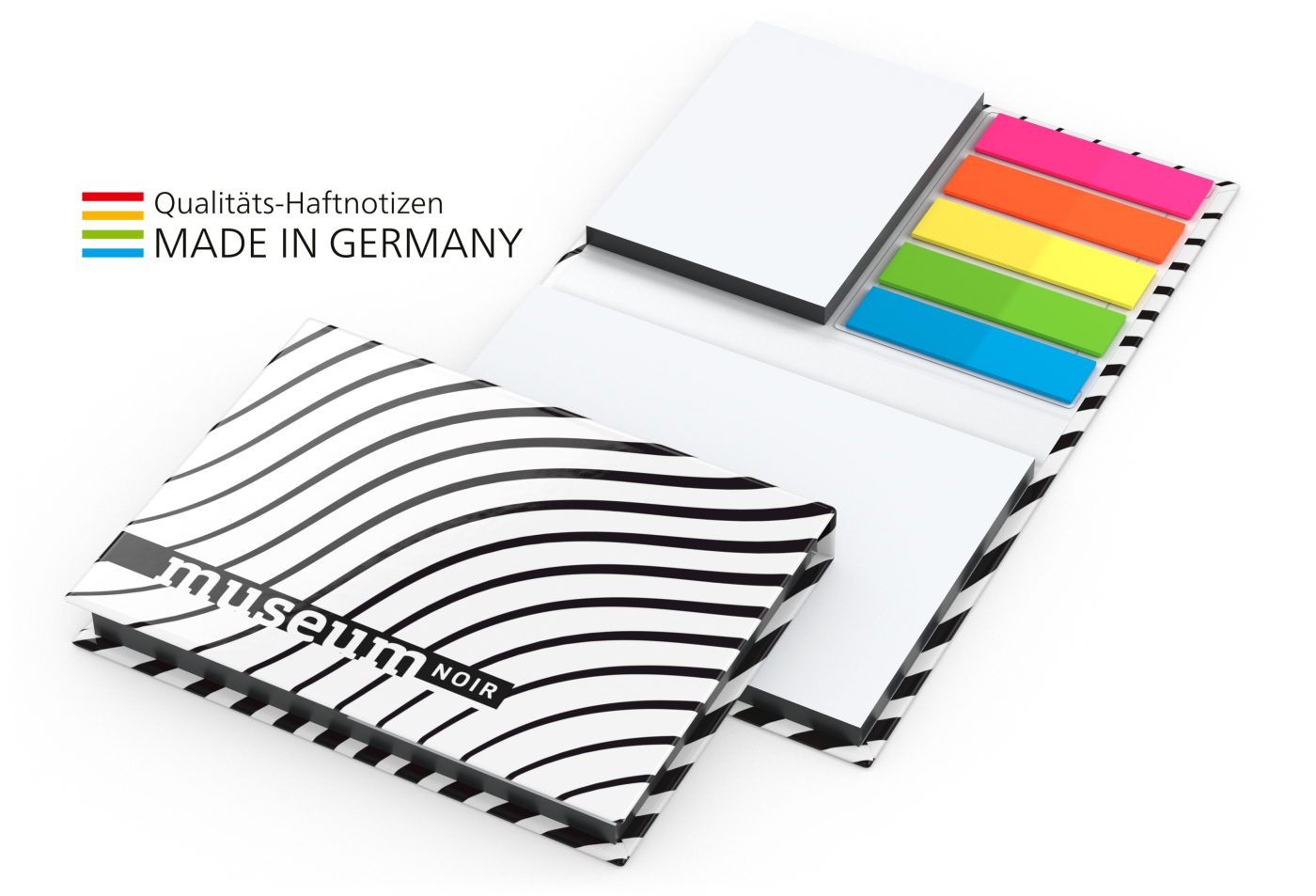 Kombi-Set Budapest White Bestseller Bookcover matt-individuell, Farbschnitt schwarz