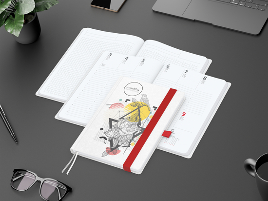 Wochenplaner Match-Hybrid White A5 Natura Bestseller