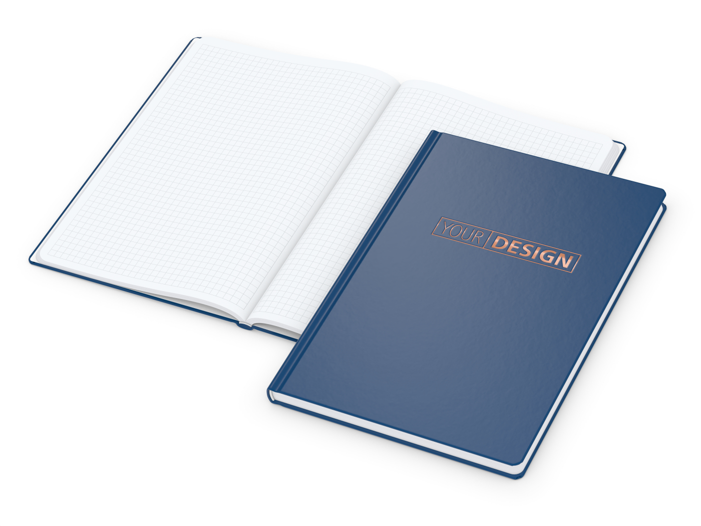 Notizbuch Easy-Book Basic Bestseller, Large, dunkelblau inkl. Kupferprägung