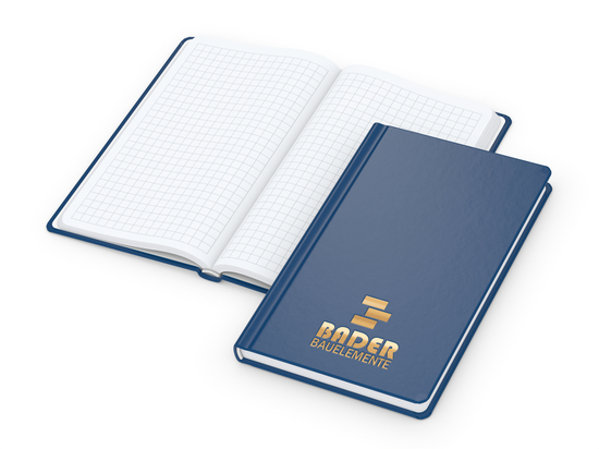 Notizbuch Easy-Book Basic Bestseller, Pocket, dunkelblau inkl. Goldprägung