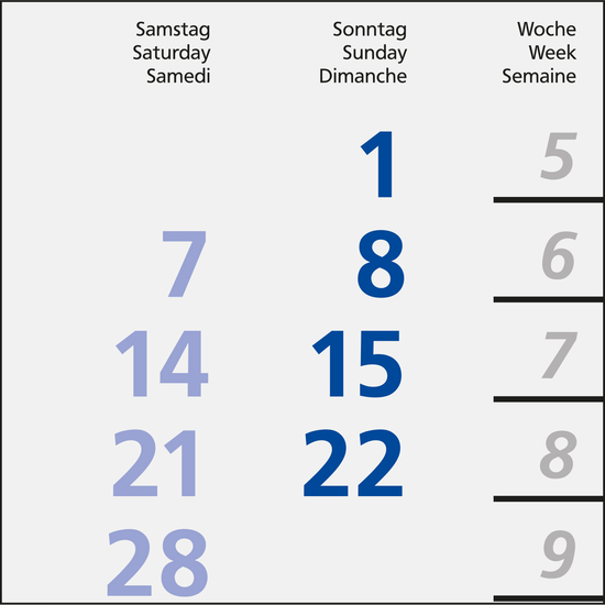 4-Monatskalender Logic 4 Post Bestseller (Einblatt)