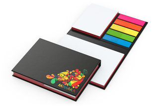 Haftnotiz-Set London Bookcover White Bestseller, matt-individuell, Farbschnitt rot