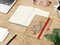 Notizbuch Match-Book Creme Bestseller, A5, Natura, braun-individuell, rot