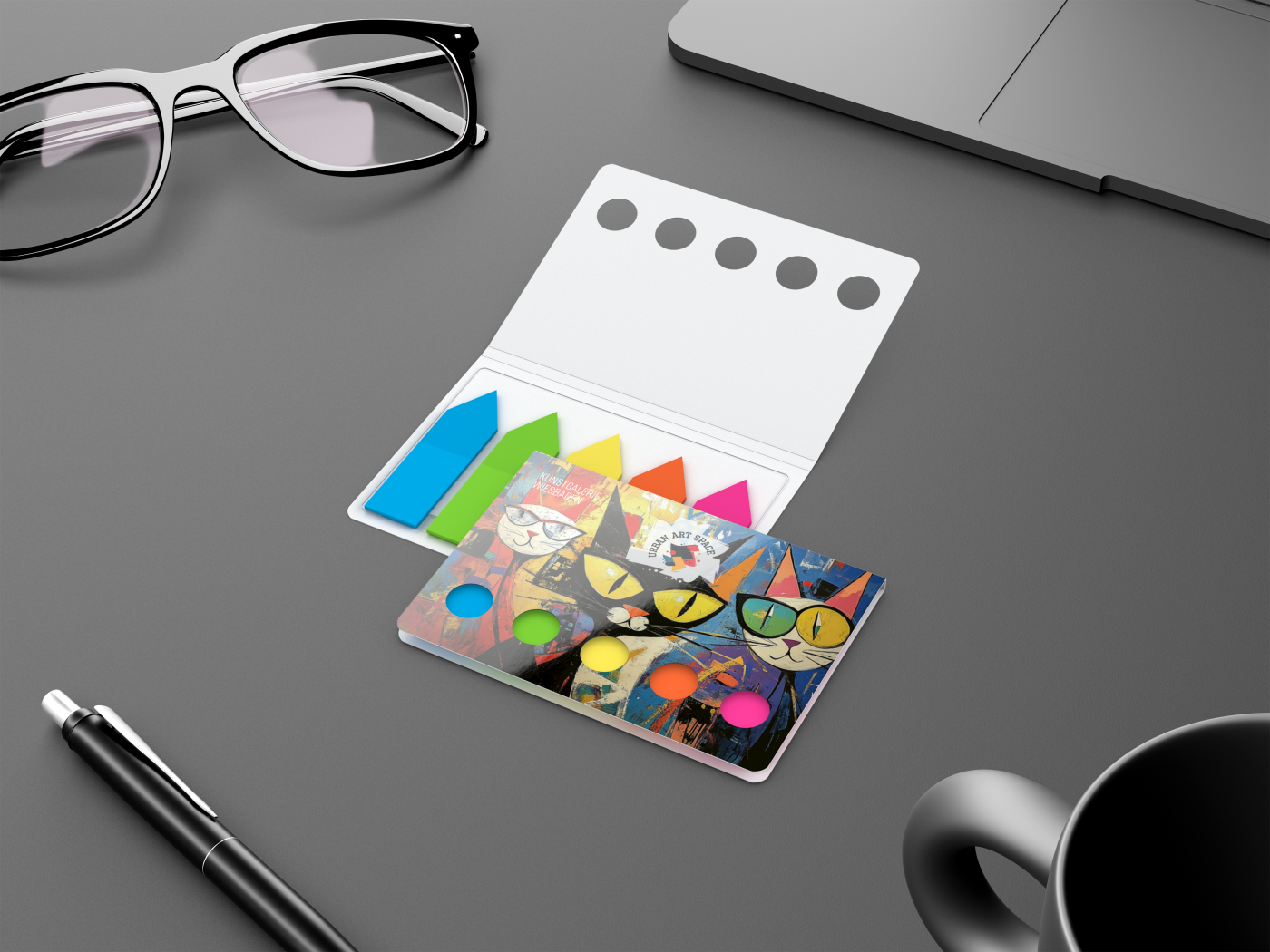 Haftmarker-Set Memo-Card Pfeil-Filmmarker Bestseller, gloss-individuell