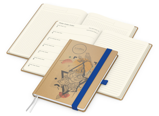 Wochenplaner Match-Hybrid Creme Bestseller, Natura braun-individuell, mittelblau