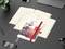 Wochenplaner Match-Hybrid Creme Bestseller, Cover-Star matt, rot