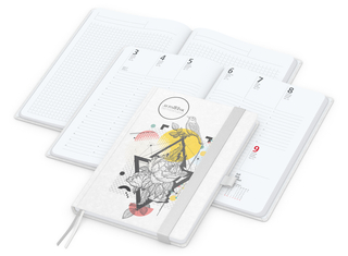 Wochenplaner Match-Hybrid White Bestseller, A5, Natura individuell, weiß
