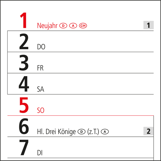 Streifenkalender Trend Bestseller