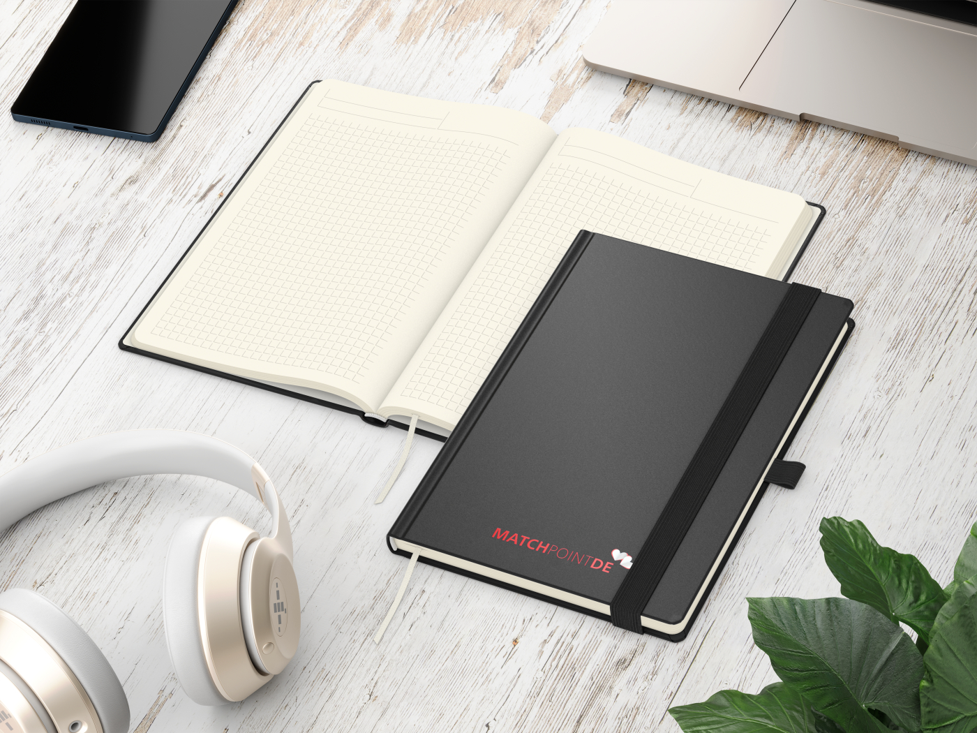 Notizbuch Vision-Book Creme Bestseller, A5, schwarz
