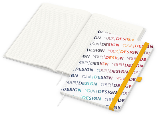 Notizbuch Match-Book, A4, Natura Recycling, gelb