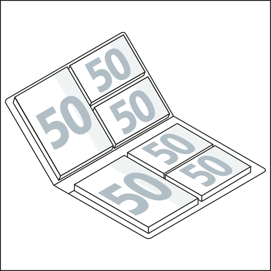 Haftnotiz-Set Monaco Bookcover, matt-individuell