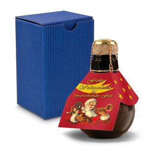 Origineller Sekt Weihnachtsgruß - Karton Blau, 125 ml 2K1358f3