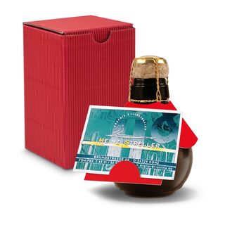 Origineller Sekt Visitenkarteneinschub - Karton Rot, 125 ml 2K1358h4