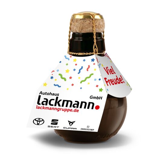 Origineller Sekt Viel Glück - Karton Schwarz, 125 ml 2K1358n2