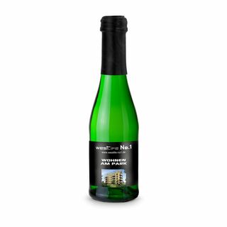 Sekt Cuvée Piccolo - Flasche grün - Kapsel schwarz, 0,2 l 2K1915d