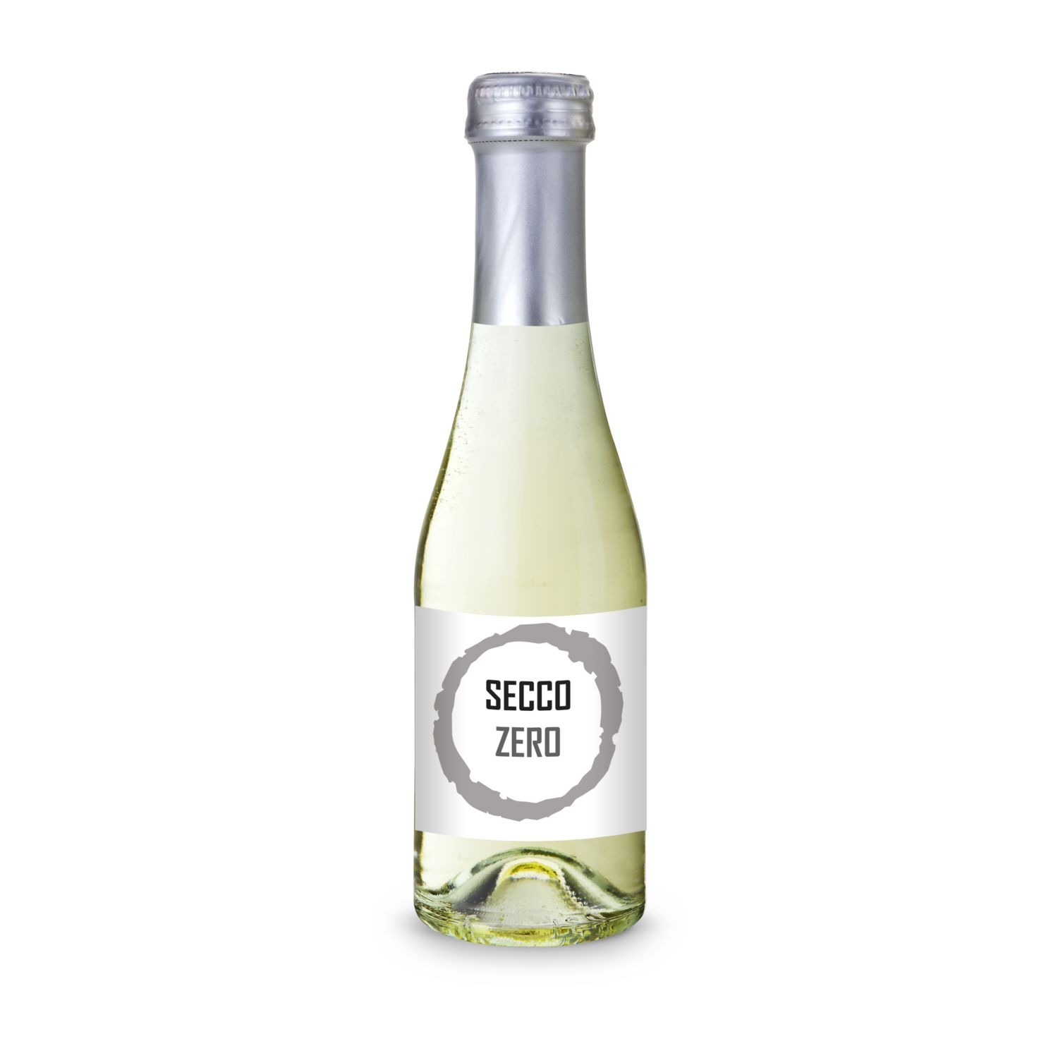 Secco ZERO, alkoholfrei - Flasche klar - Kapsel silber, 0,2 l 2K1939b