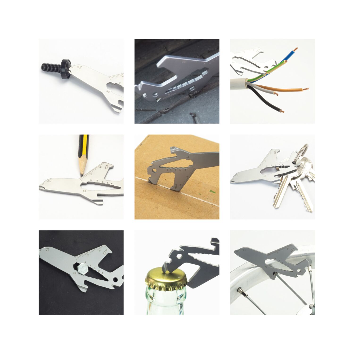 ROMINOX® Key Tool Airplane (18 Funktionen) Merry Christmas 2K2102g