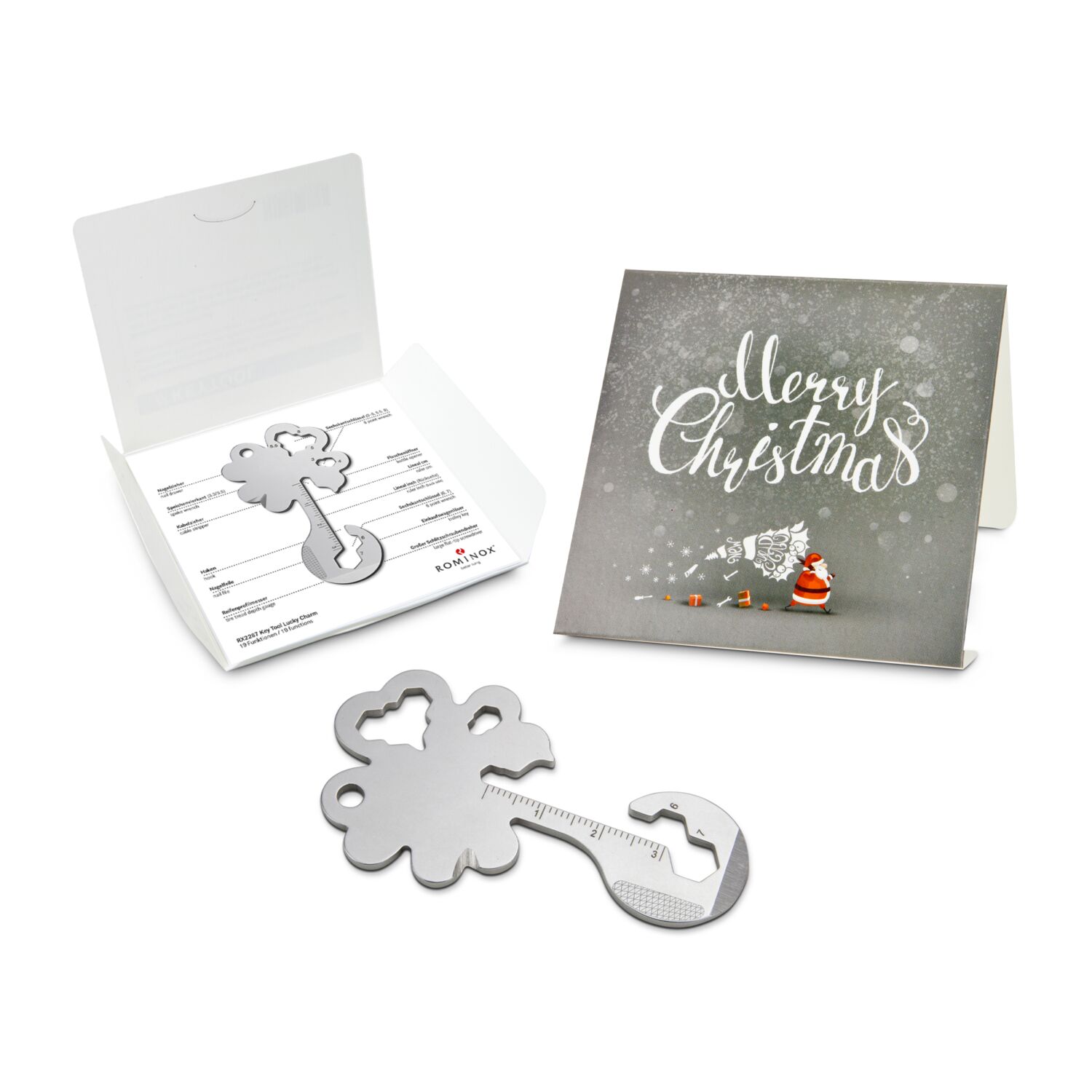 ROMINOX® Key Tool Lucky Charm (19 Funktionen) Merry Christmas 2K2102m