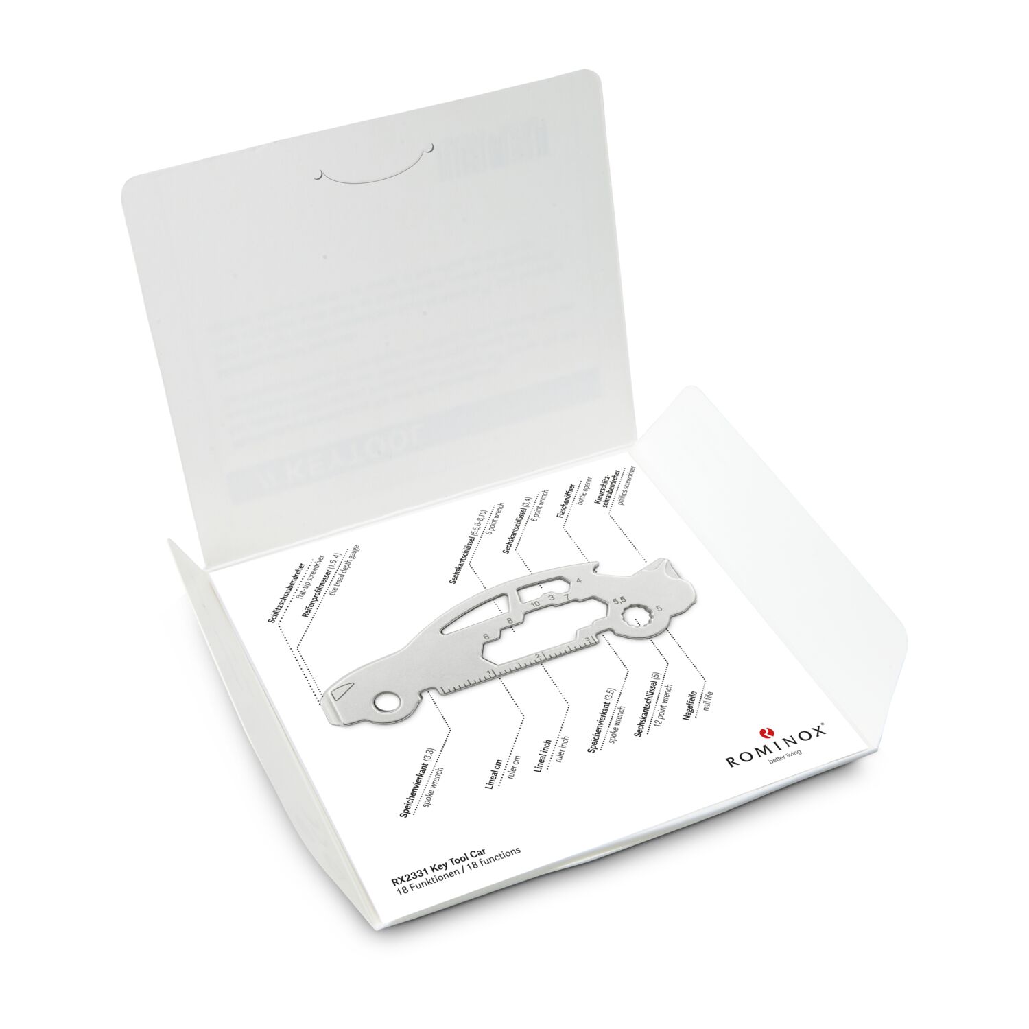 ROMINOX® Key Tool Car/Auto (18 Funktionen) Happy Father's Day 2K2104p