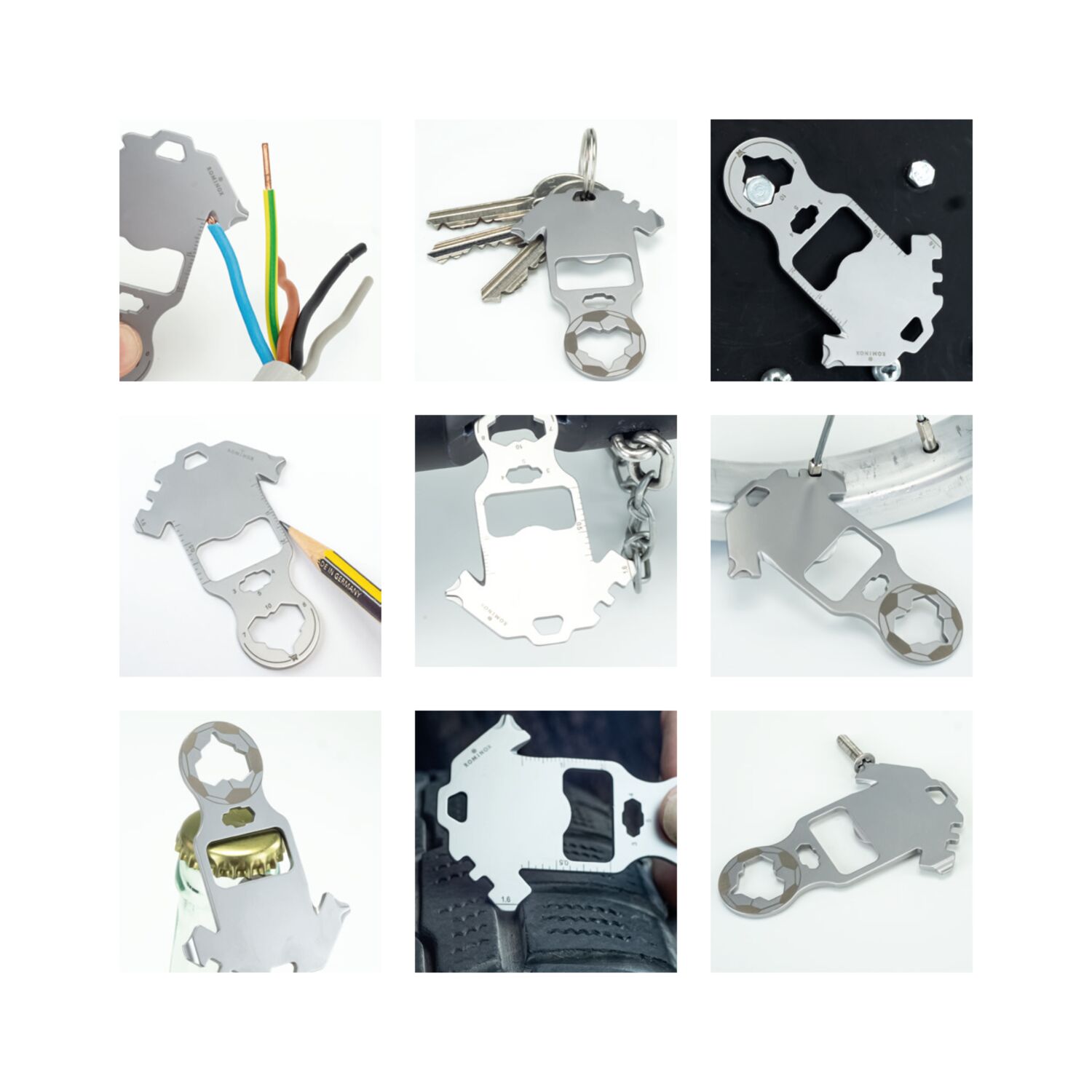 ROMINOX® Key Tool Football (18 Funktionen) Deutschland Fußballfan 2K2203h