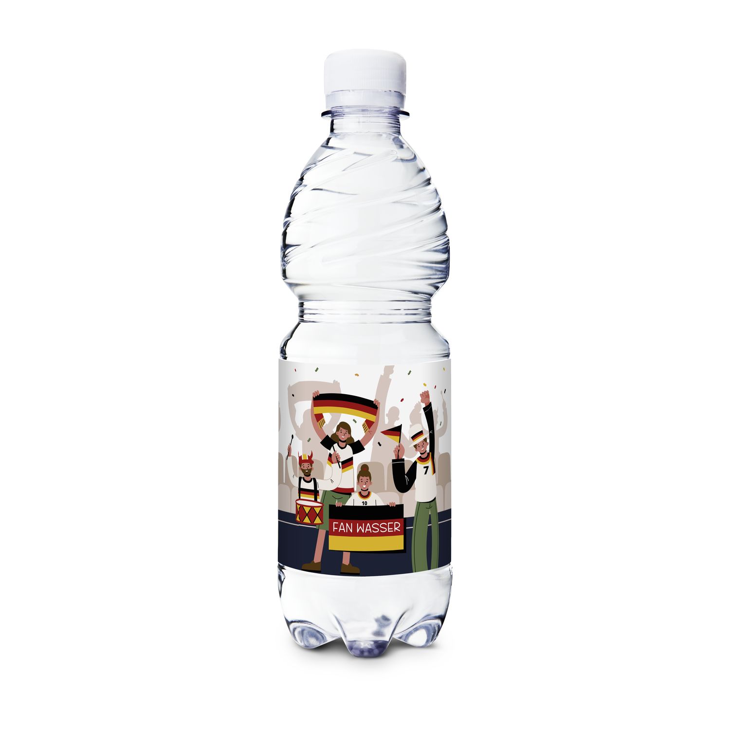 500 ml PromoWater - Mineralwasser zur Fußball Europameisterschaft, still - Folien-Etikett 2P003Cf