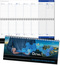 Schreibtischquerkalender "Luxus" mit überstehender Kartonrückwand im Format 30,5 x 13,5 cm
