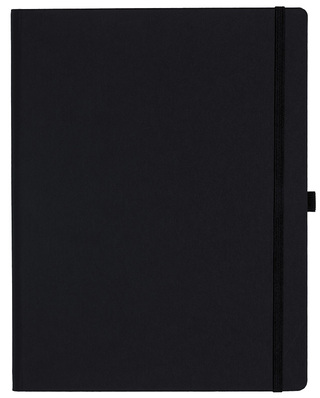 Notizbuch Style Large im Format 19x25cm, Inhalt kariert, Einband Fancy in der Farbe Black