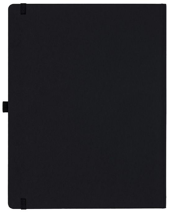 Notizbuch Style Large im Format 19x25cm, Inhalt kariert, Einband Fancy in der Farbe Black
