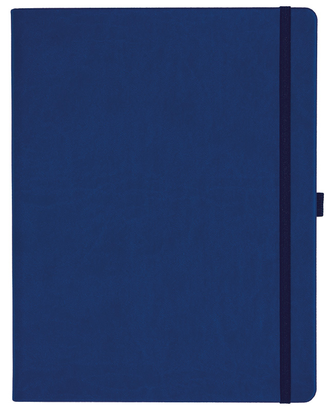 Notizbuch Style Large im Format 19x25cm, Inhalt liniert, Einband Slinky in der Farbe Ultramarine