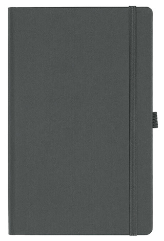 Notizbuch Style Medium im Format 13x21cm, Inhalt blanco, Einband Fancy in der Farbe Graphite