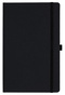 Notizbuch Style Medium im Format 13x21cm, Inhalt kariert, Einband Fancy in der Farbe Black
